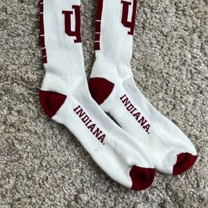 Indiana University Athletic Socks - White and Red